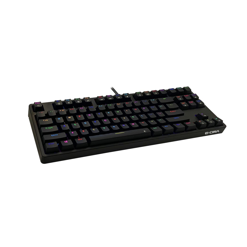 Bàn phím cơ chơi game có dây E-DRA EK387L RGB - Bản 2022 - Led RGB - Huano Switch - Cáp TypeC - BH 24 tháng