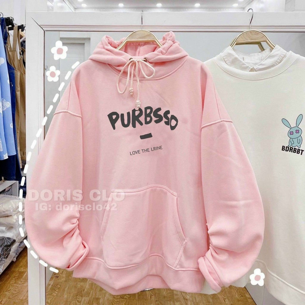 ÁO HOODIE CHẤT THUN NỈ CHỐNG NẮNG TRÁNH MƯA IN PỦBSSO FORM DƯỚI 70KG TN0019