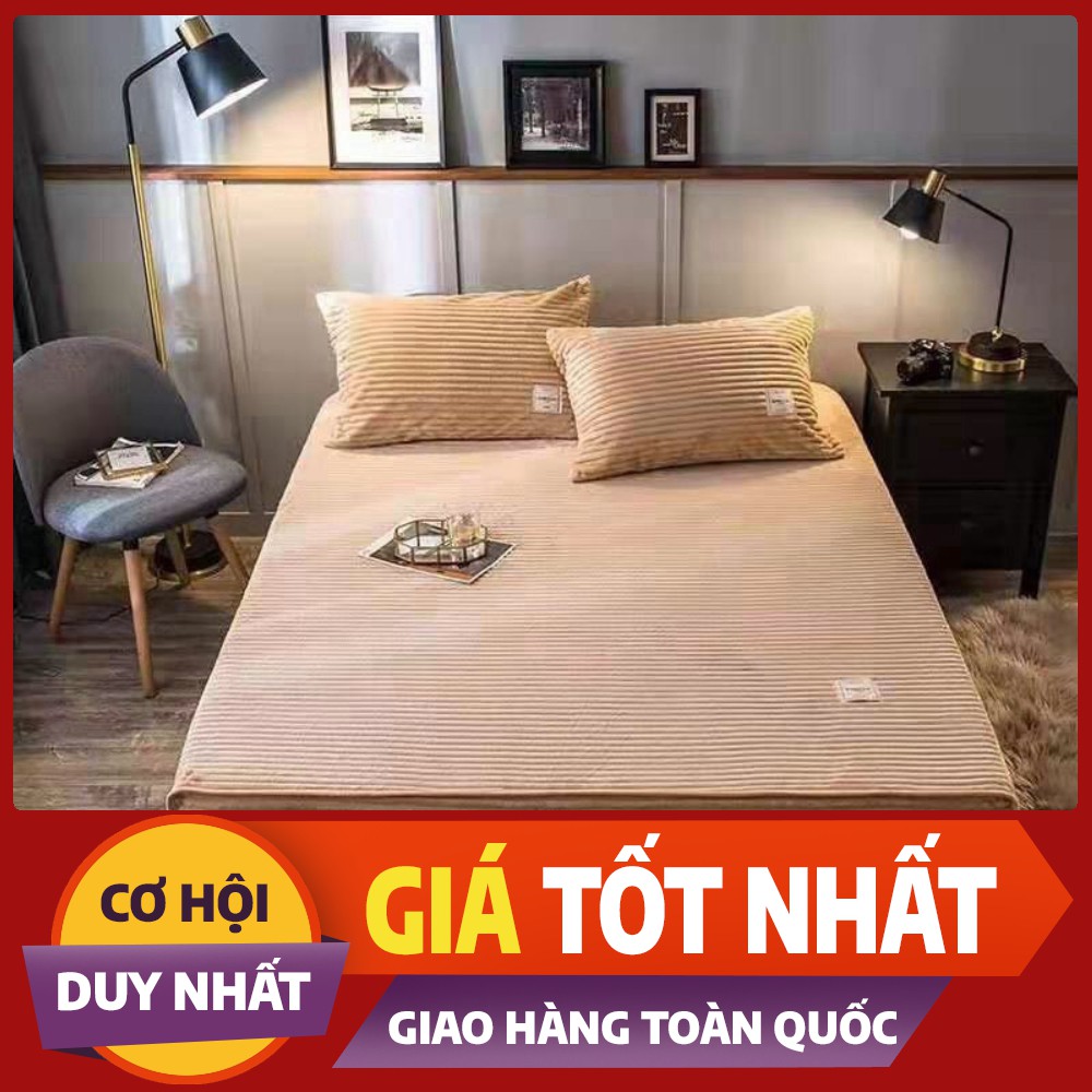 Bộ ga gối nỉ nhung tăm cao cấp loại 1