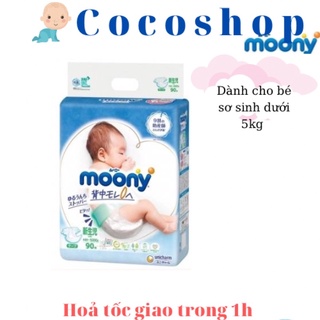 TÃ DÁN MOONY NEWBOWR 90 MIẾNG CHO BÉ DƯỚI 5KG