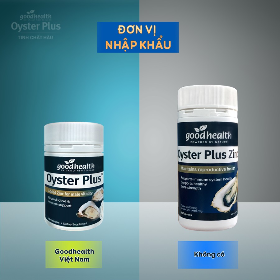 Tinh hàu Oyster Plus Goodhealth Úc - Tinh chất hàu biển Tăng cường sinh lý nam, chống xuất tinh sớm, tăng số tinh trùng