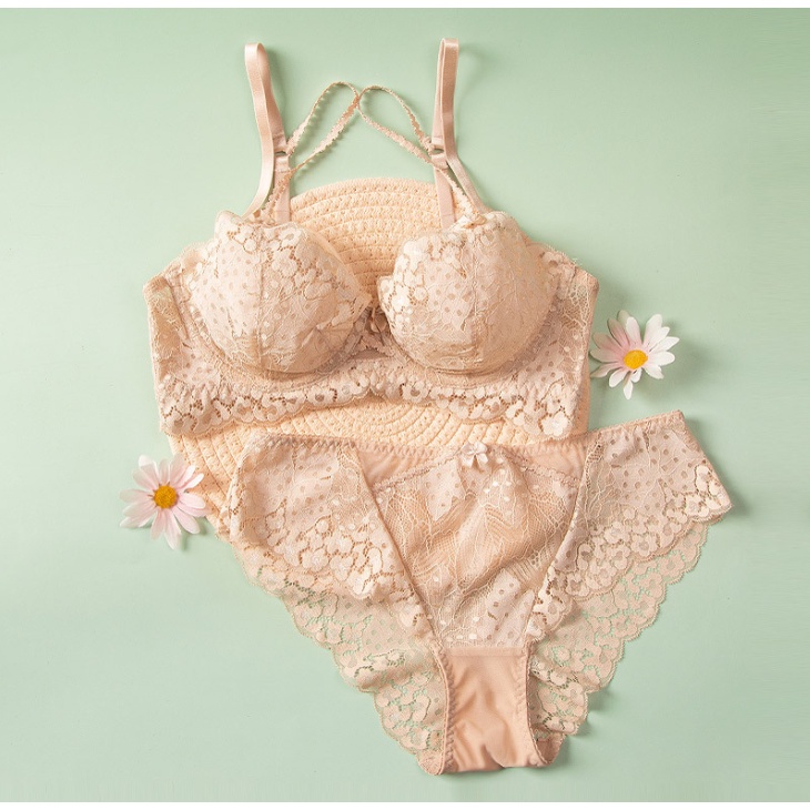 Set Đồ Lót Ren Hoa Nhí Hai Lớp Kèm Hai Dây Siêu Đẹp, Bộ Nội Y Cao Cấp Phong Cách Sexy | BigBuy360 - bigbuy360.vn