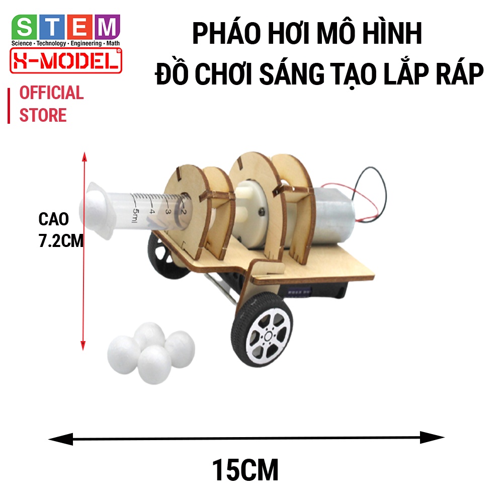 Đồ chơi sáng tạo cho bé, mô hình xe bắn hơi ST115 sáng tạo X- MODEL cho bé Giáo dục STEM
