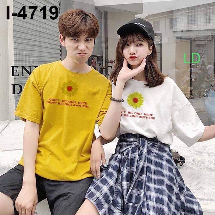 Áo phông nữ hoa cúc vàng I don't LDU0319
