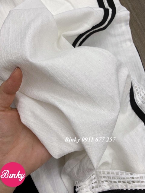 Quần baggy lỡ chất đũi phối lưới