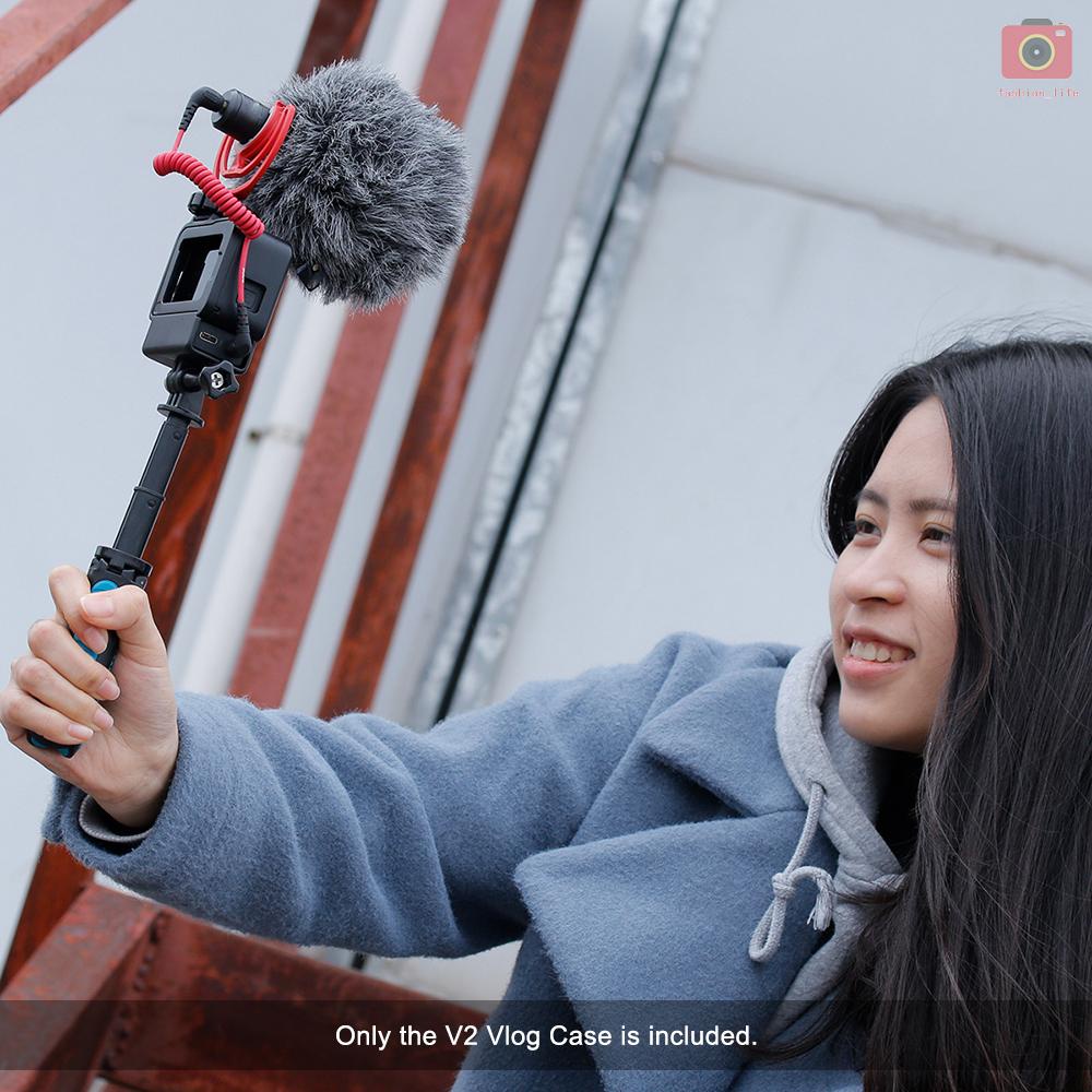 Khung Bảo Vệ Máy Ảnh Ulanzi V2 Vlog Kèm Ngàm Gắn Gắn Mic Và Đầu Nối 3.5mm Cho GoPro Hero 7 6 5