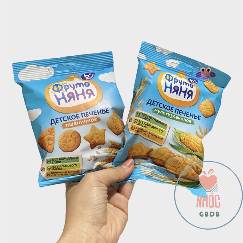 Bánh quy ăn dặm Fruto cho bé 6m+ 50g/120g (Nga)