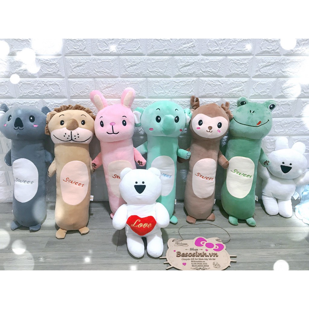 GỐI ÔM THÚ BÔNG CHO BÉ 55CM