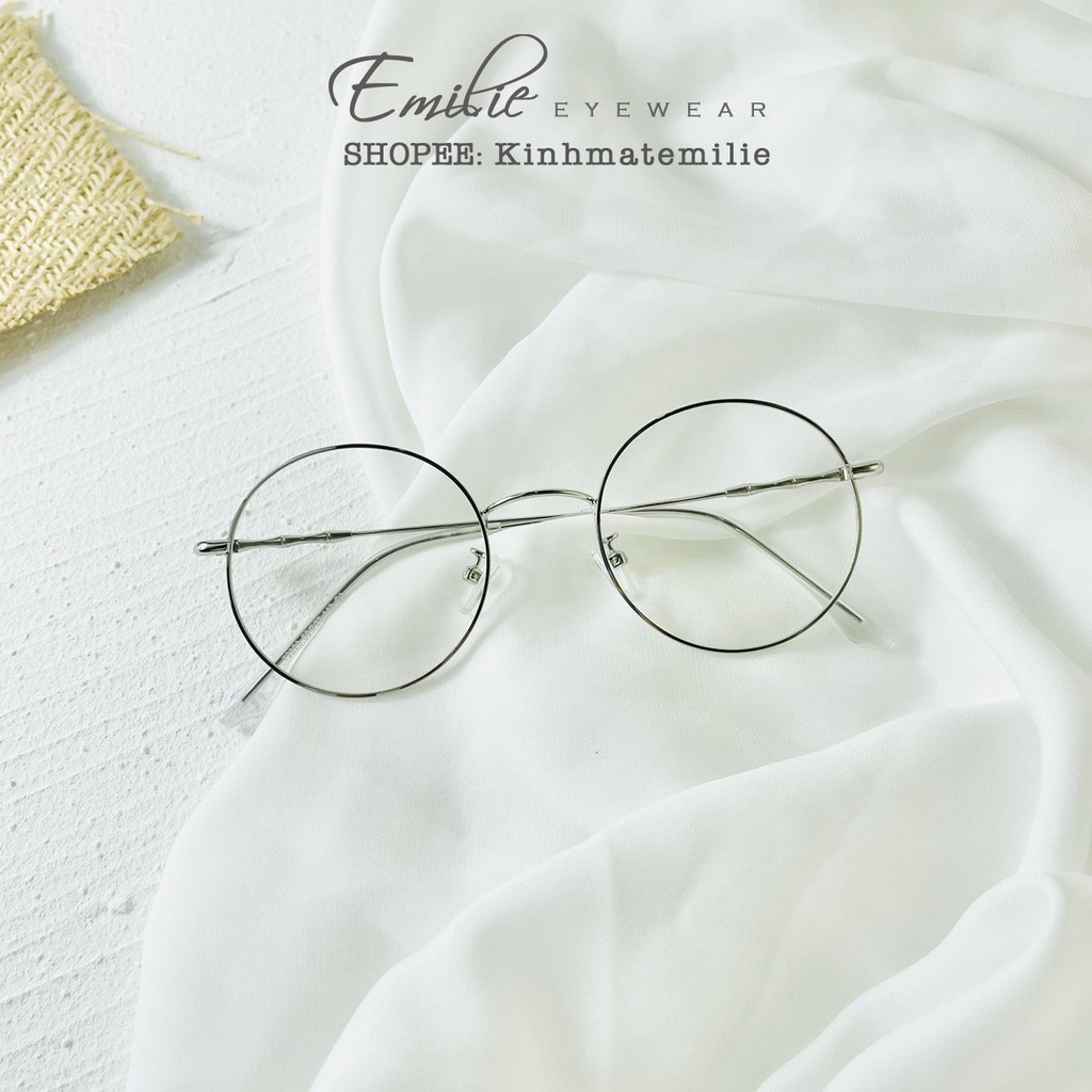 Kính gọng mảnh tròn nam nữ Emilie eyewear chất liệu kim loại phụ kiện thời trang 72325