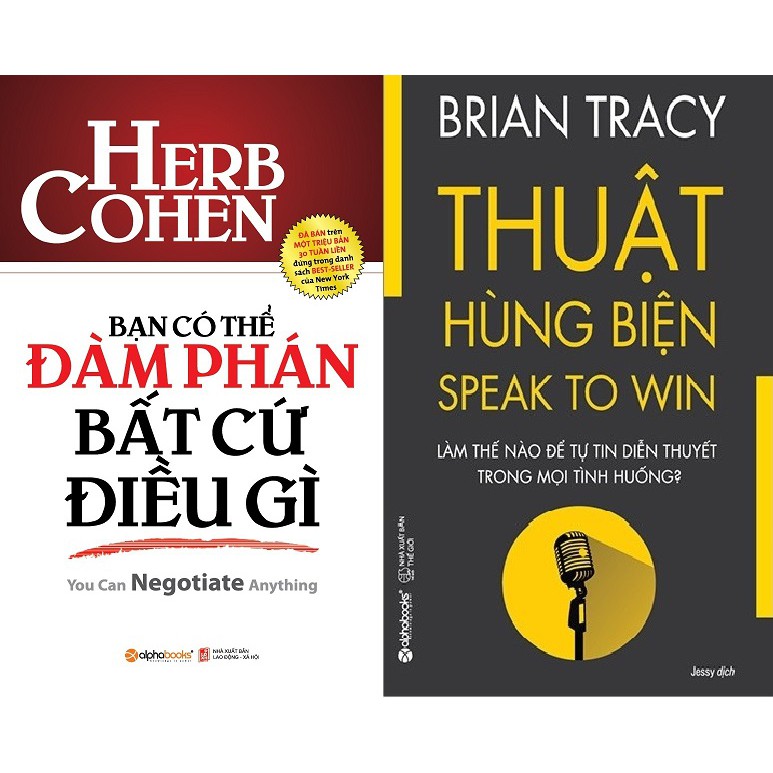 Sách - Combo Bạn Có Thể Đàm Phán Bất Cứ Điều Gì + Thuật Hùng Biện - Tác giả Herb Cohen, Brian Tracy