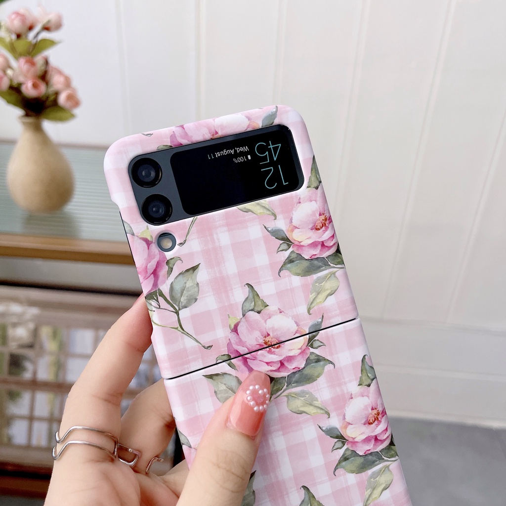 Ốp Điện Thoại PC Cứng Chống Sốc Họa Tiết Tranh Sơn Dầu Phong Cách Retro Cho Samsung z Flip 3 z Flip3