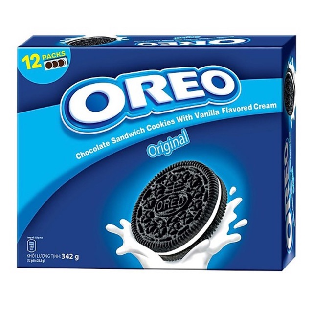 BÁNH QUY OREO KEM VANI HỘP 7 GÓI - 12 GÓI