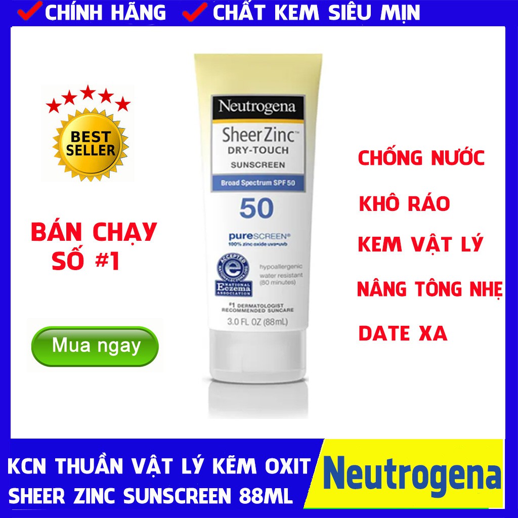 Kem Chống Nắng Neutrogena Sheer ZinC Dry Touch SPF 50 88ml