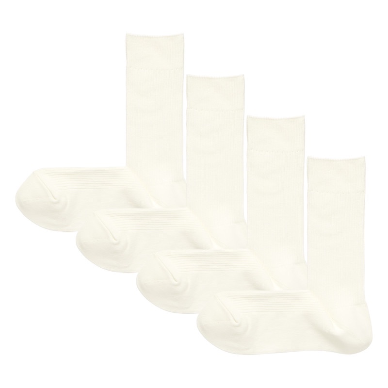 Muji Bộ 4 Đôi Tất Ôm 90 Độ Vải Gân