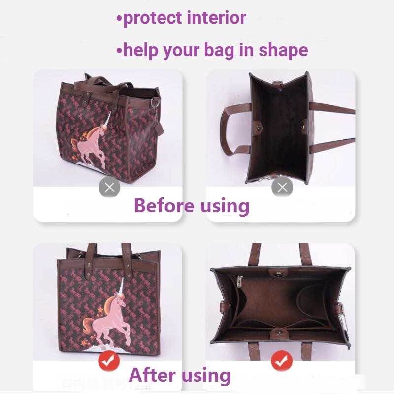 Lót túi giữ form coach field tote bag organiser insert Túi xách Trọn gói Túi mật Gói thu thập Túi dọn dẹp