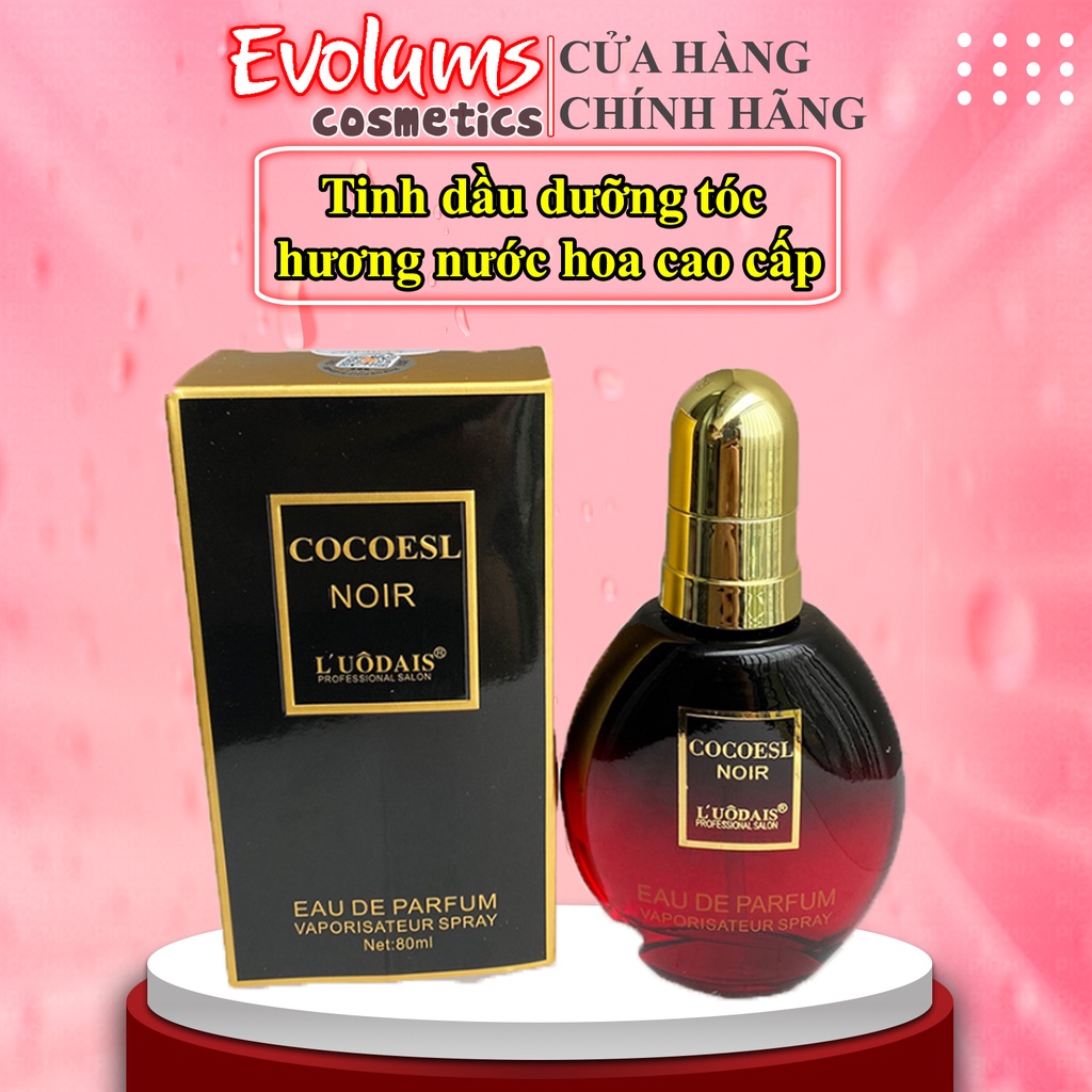 Tinh dầu dưỡng tóc L'UÔDAIS đỏ 80ml Cocoesl Noir Serum Phục hồi Tóc uốn nhuộm hư tổn khô xơ giữ nếp mượt tóc CT35