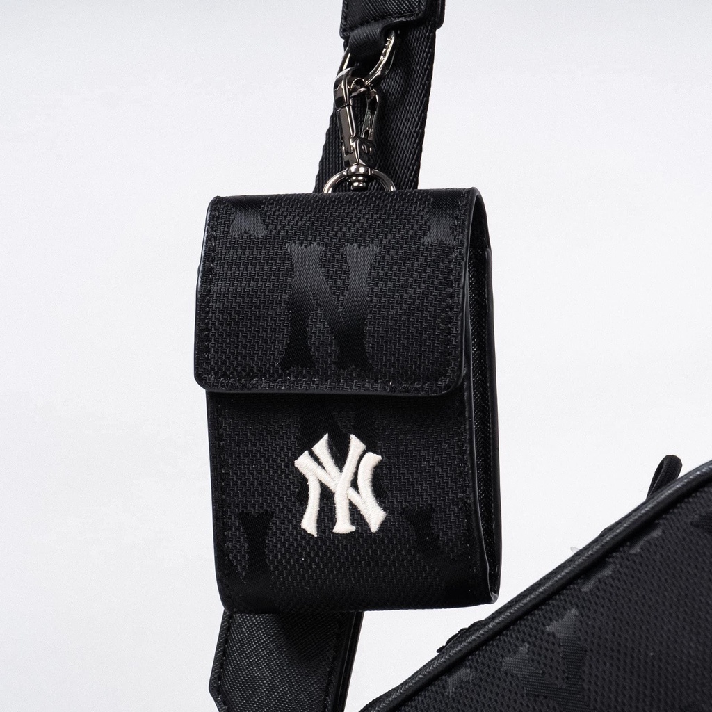 ✅  Túi MLB Monogram Nylon Jacquard Mini Crossbody Bag New York Yankees Black