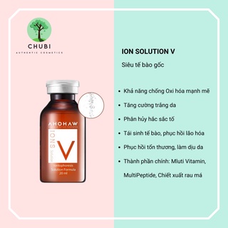 Siêu tế bào gốc cấy trắng phục hồi da chuyên sâu ion v ahohaw 1 lọ