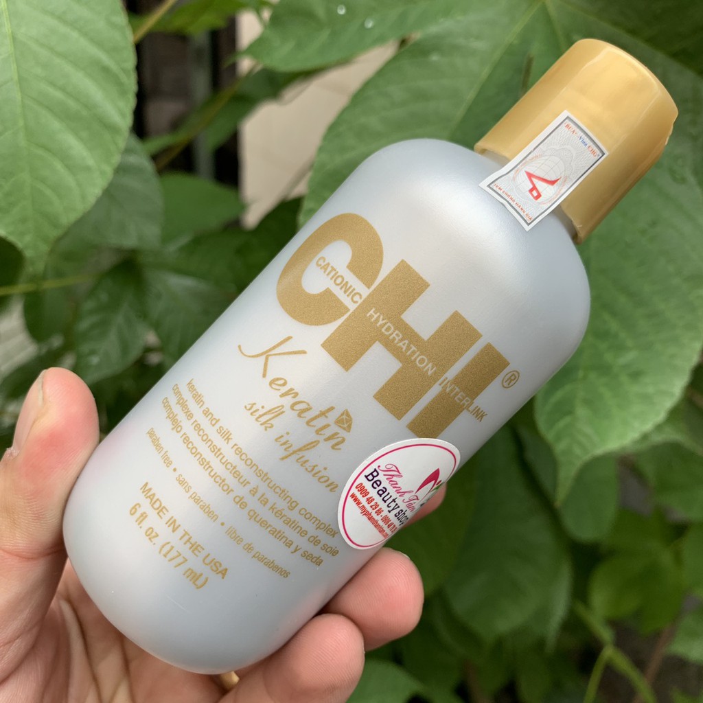 Tinh dầu dưỡng bóng tóc CHI Keratin Silk Infusion 177ml