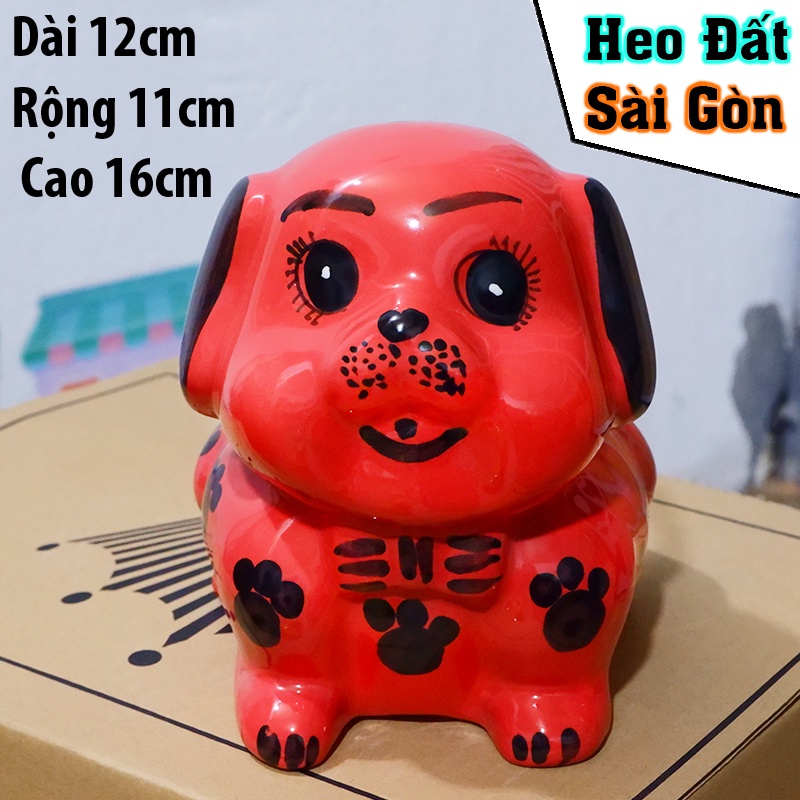 Ống heo tiết kiệm hình con chó sứ