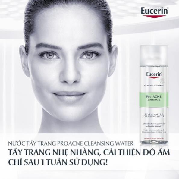 (Sẵn) Combo Eucerin Kem Chống Nắng Kiểm Soát Nhờn 50ml + Nước Tẩy Trang Cho Da Mụn 200ml