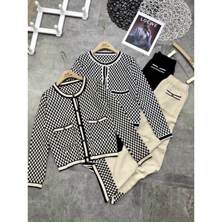 Set len Caro quần suông