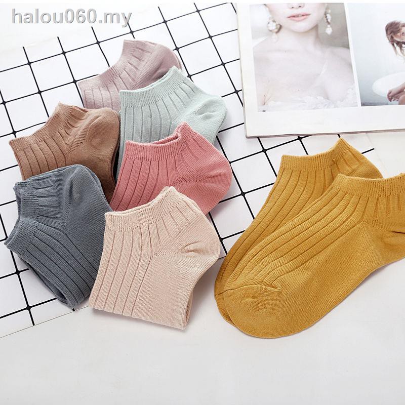 Set 10 Đôi Vớ Cotton Thoáng Khí Thấm Hút Mồ Hôi Khử Mùi Phong Cách Hàn Quốc Cho Nữ