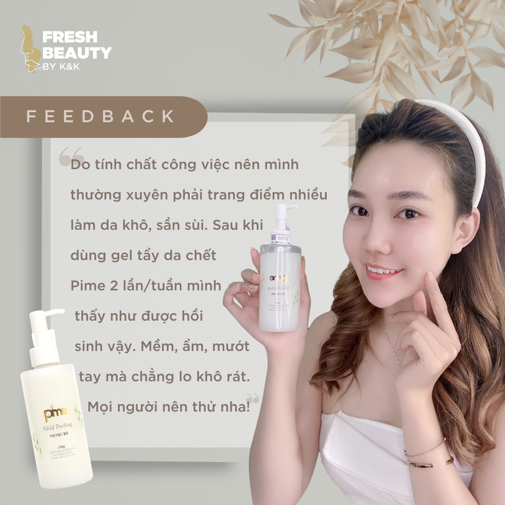 Gel tẩy tế da chết cho da mặt chứa dưỡng ẩm, làm sáng da, giảm mụn, dùng được với da nhạy cảm Pime Mild Peeling 200g