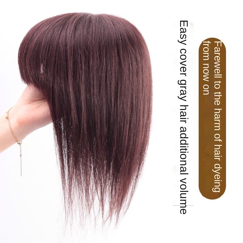 Bộ Tóc Giả Nữ Mái Ngố 3D Màu Trắng Thay Thế