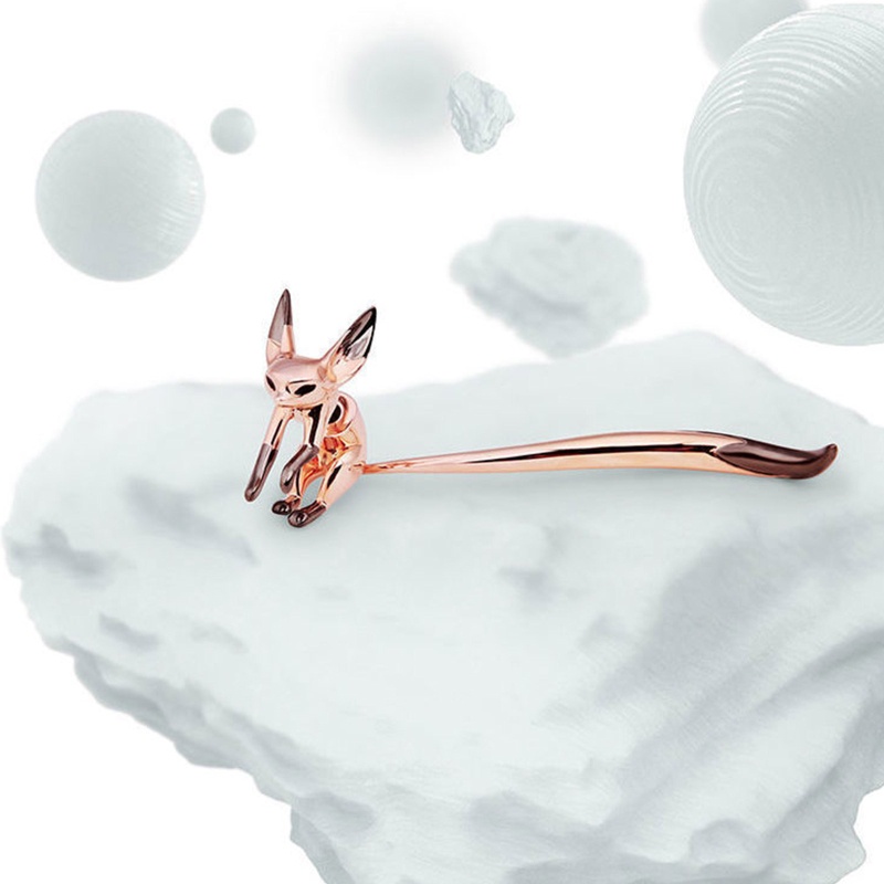 Bông Tai Dáng Dài Hình Chú Cáo Đuôi Dài Độc Đáo Dễ Thương Cho Nữ