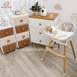 Tủ nhựa ngăn kéo cho bé thỏ hồng / gấu nâu 3 tầng/ 4 tầng