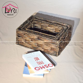 [Lubi Home] Giỏ lục bình đan vặn ba sợi ngang