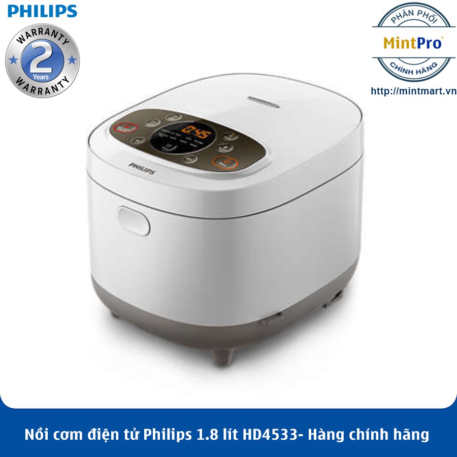 Nồi cơm điện tử Philips 1.8 lít HD4533 – Hàng Chính Hãng – Bảo Hành 2 Năm Toàn Quốc