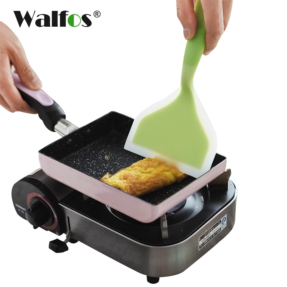 Walfos high heat resistant silicone omelette frying spatula