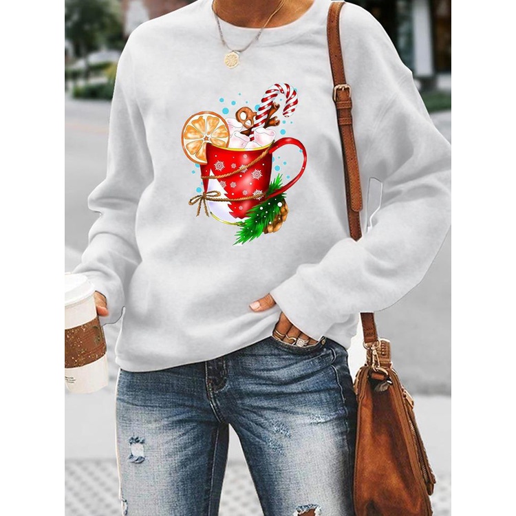 Áo Sweater In Chữ Merry Christmas Và Họa Tiết Da Báo Phong Cách Thời Trang 90s