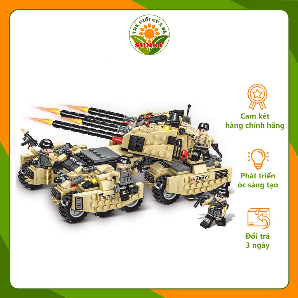Bộ đồ chơi lắp ghép hình xe tăng chủ lực Leopard - Lego rèn luyện thông minh - Sunny