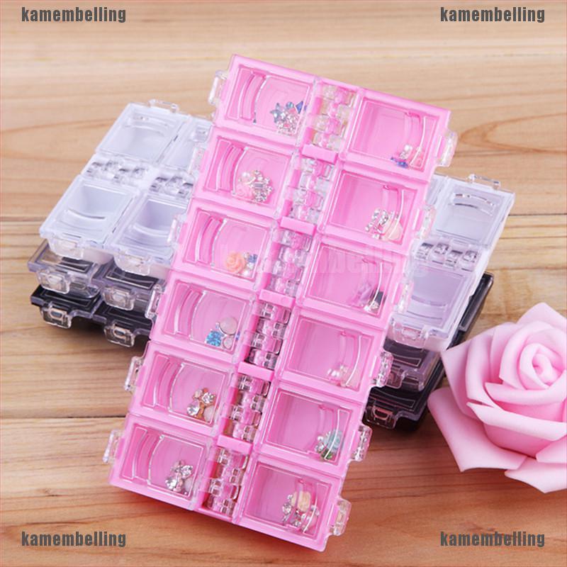 (Hàng Mới Về) Hộp Nhựa 12 Ngăn Đựng Đồ Trang Trí Móng Tay