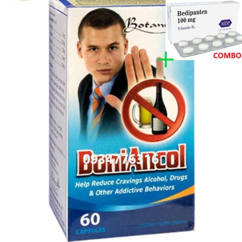 Combo Bedipanten 100mg +  ✅ Viên Uống BoniAncol - Giải Pháp Cho Người Cai Rượu Bia