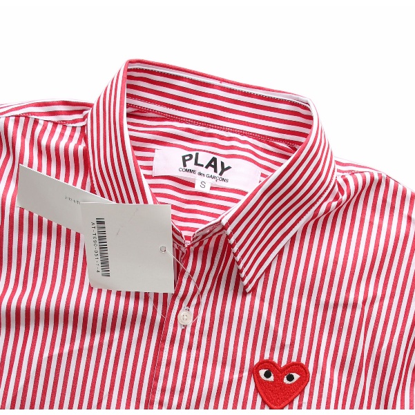 Phong cách mới Phong cách Nhật Bản Dạo phố chơi comme des garcons CDG Áo sơ mi dài tay sọc