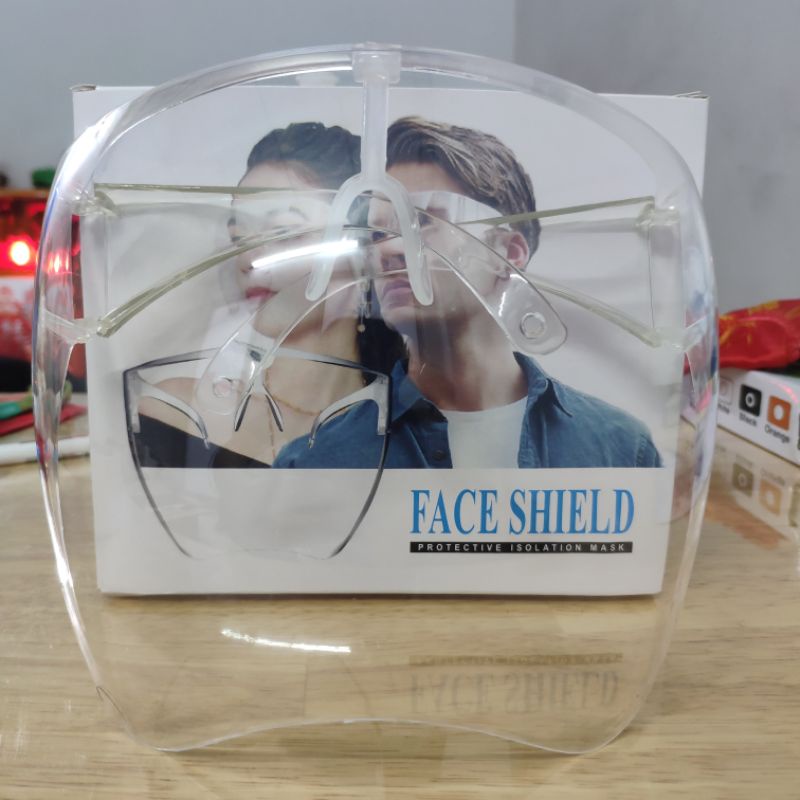 Kính Chống Giọt Bắn Phòng Dịch FACE SHIELD| Kính Bảo Hộ, Chống Bụi Đi Đường| nhựa cứng ( Hàng Có Sẵn ) | BigBuy360 - bigbuy360.vn