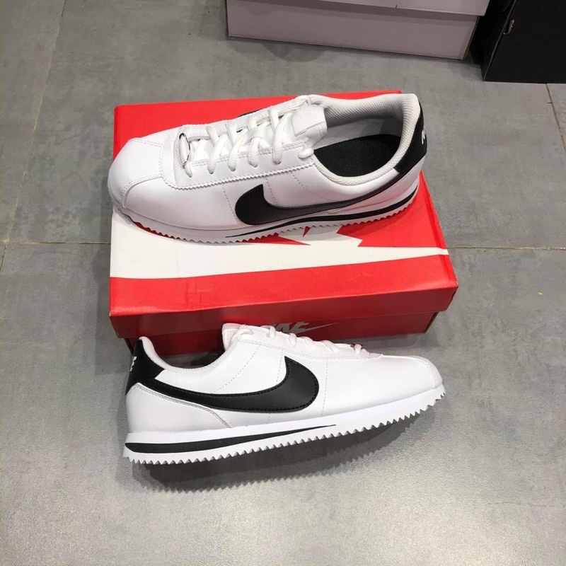 [FAKE ĐỀN GẤP 10] Nike Cortez Black white -904764-102 chính hãng