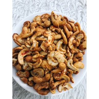 500GRAM HẠT ĐIỀU RANG TỎI ỚT VỠ ĐÔI
