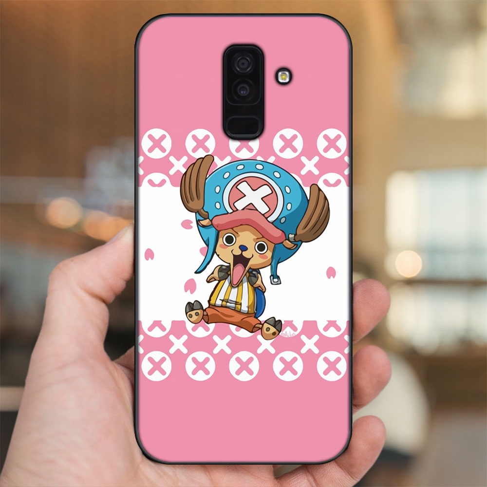 Ốp lưng Samsung A6 Plus viền đen in hình Chopper One Piece Đảo Hải Tặc