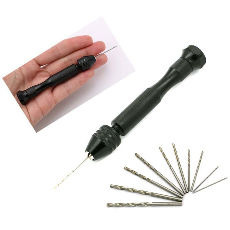 Máy Khoan Cầm Tay Kèm 10 Mũi Khoan Mini HSS Micro