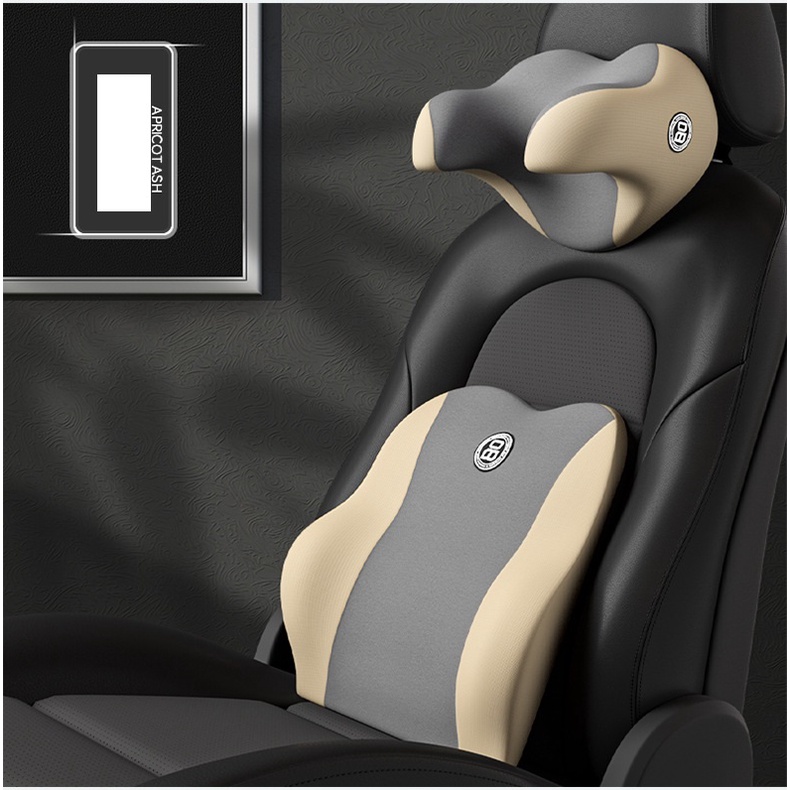 Bộ gối tựa đầu ô tô Gối chữ U gối tựa lưng ô tô Gối kê cổ ô tô Memory foam hỗ trợ thắt lưng Gối kê cổ ô tô Memory foam Gối kê cổ êm ái thân thiện với làn da Phụ kiện ô tô