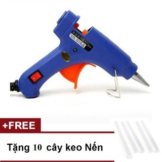 Súng bắn keo nến + tặng 10 cây keo 12.5cm hàng loại 1 có công tắc - BH 3 THÁNG