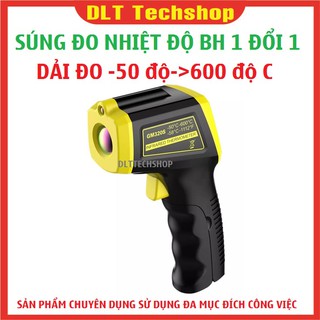 MÁY ĐO NHIỆT ĐỘ SÚNG ĐO NHIỆT ĐỘ HỒNG NGOẠI KHÔNG CHẠM BẢN LASER +TẶNG 2PIN AAA