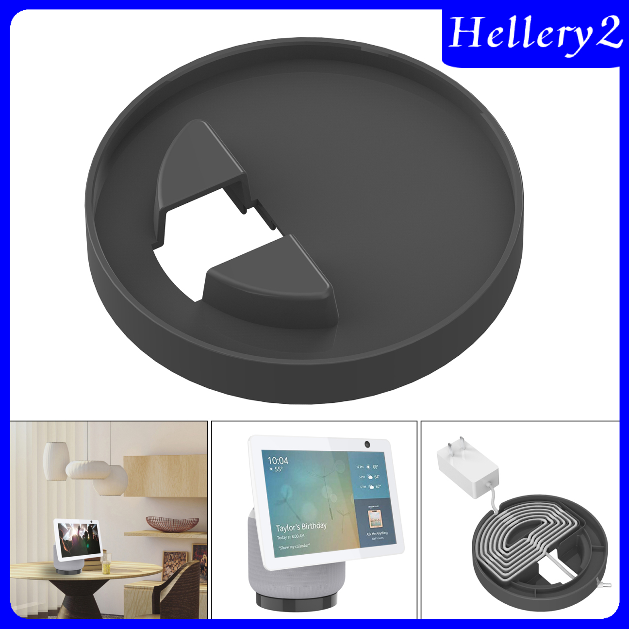 [HELLERY2]Compact Holder Stand Bracket for Echo Show 10 Smart Speaker