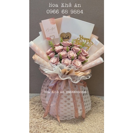 Bó hoa sáp 7 lớp cao cấp 20bông (to gấp 2.5 lần bông thường)