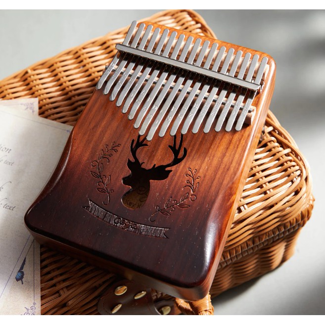 Đàn Kalimba Cega 17 Phím Gỗ Nguyên Tấm Mahogany Cao Cấp Kèm Full Phụ Kiện